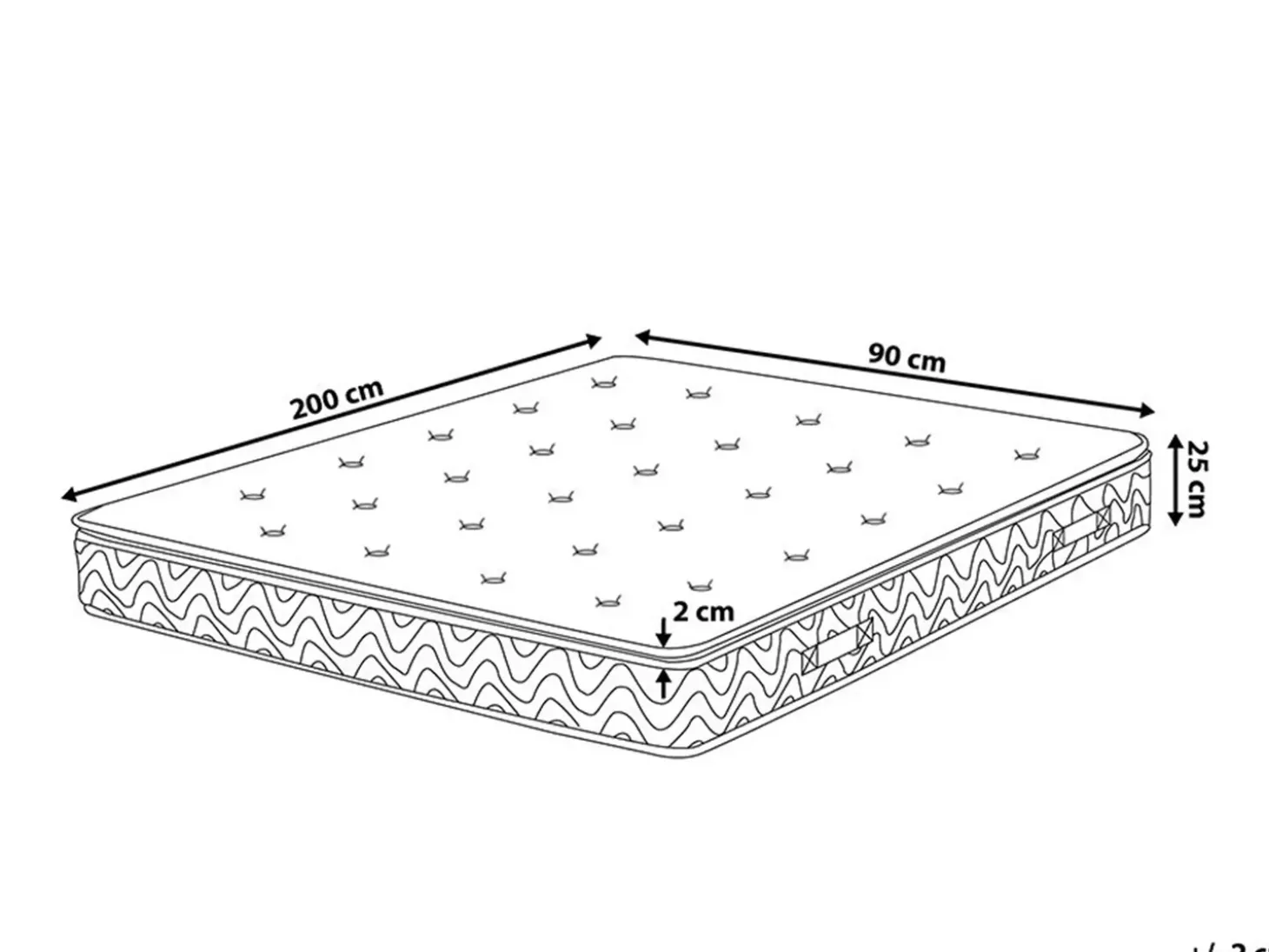 Discount Materac kieszeniowy z pianką termoelastyczną LUXUS H2/3 średnio twardy 90 x 200 cm Dzieci Materace Dziecięce|Materace Dziecięce