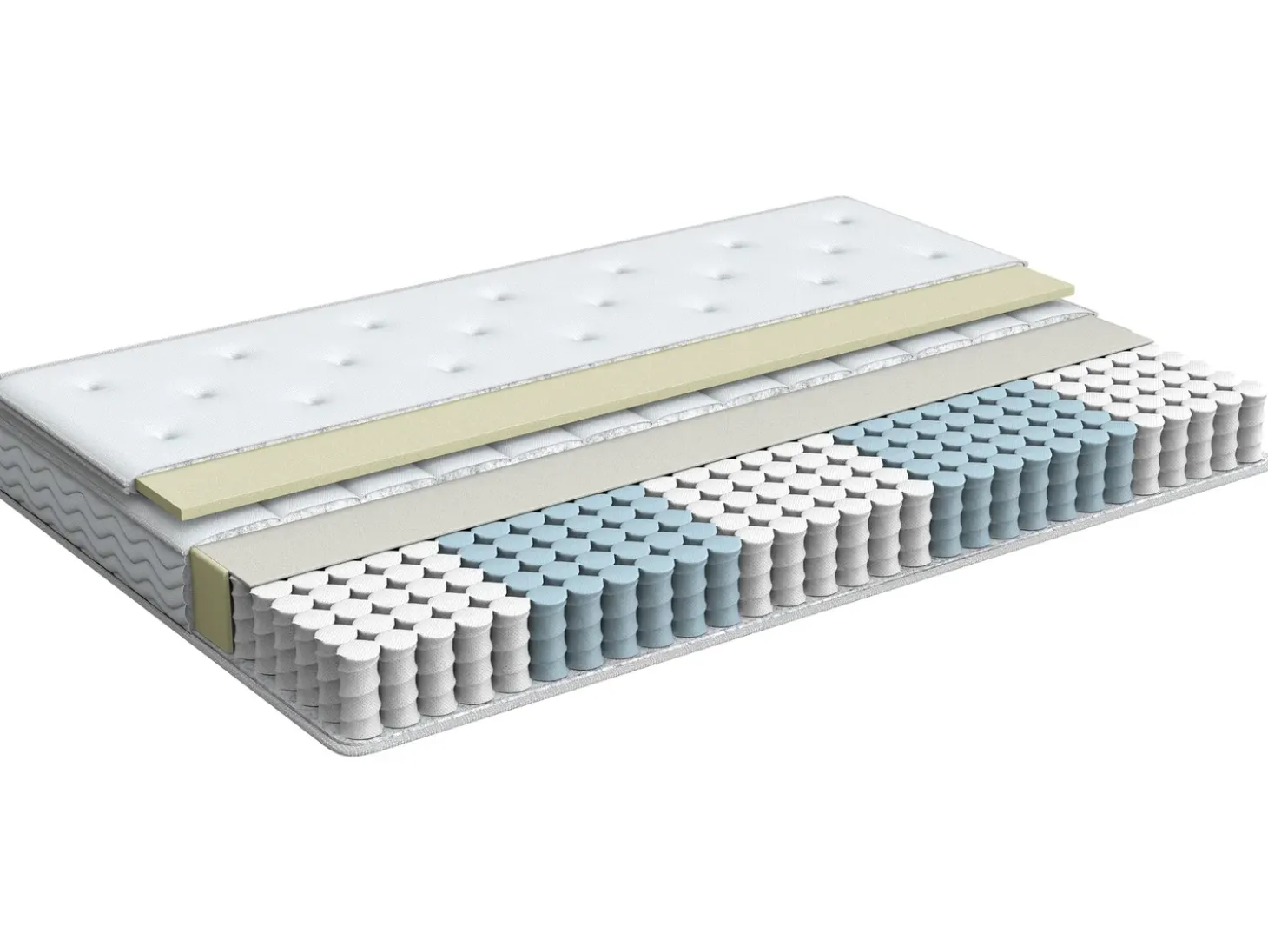 Discount Materac kieszeniowy z pianką termoelastyczną LUXUS H2/3 średnio twardy 90 x 200 cm Dzieci Materace Dziecięce|Materace Dziecięce