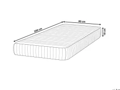 Materac kieszeniowy z pianką termoelastyczną DELIGHTFUL H3/4 twardy 80 x 200 cm Dzieci Materace Dziecięce|Materace Dziecięce