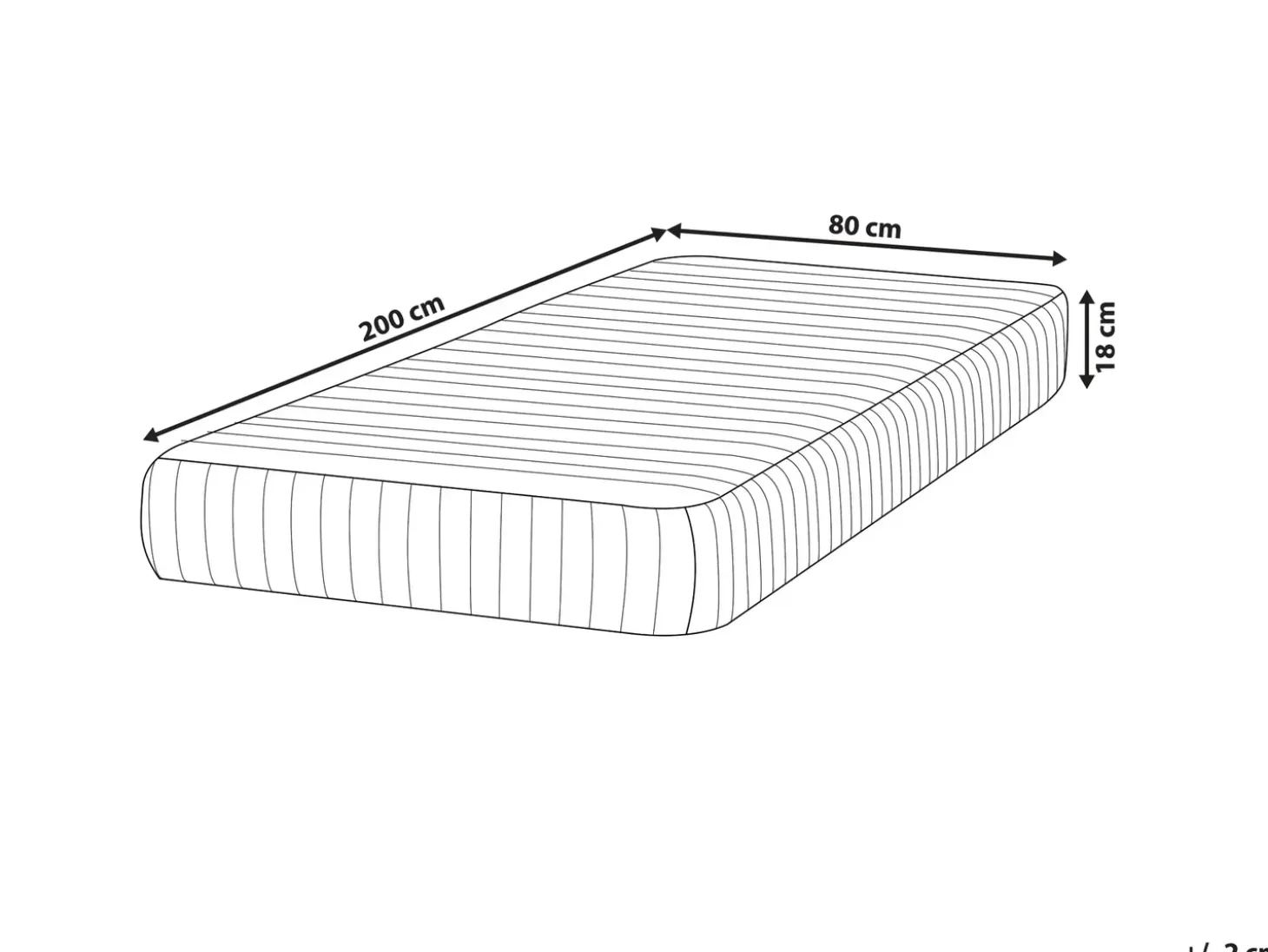 Materac kieszeniowy z pianką termoelastyczną DELIGHTFUL H3/4 twardy 80 x 200 cm Dzieci Materace Dziecięce|Materace Dziecięce