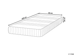 Outlet Materac lateksowy FANTASY H2/3 średnio twardy 80 x 200 cm Dzieci Materace Dziecięce|Materace Dziecięce
