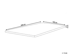 Clearance Materac nawierzchniowy z pianki poliuretanowej CALM 180 x 200 cm Wszystkie Materace|Materace Nawierzchniowe I Ochraniacze