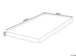 Best Materac piankowy do łóżeczka dziecięcego CUDDLY H2/3 średnio twardy 70 x 130 cm Dzieci Materace Piankowe|Wszystkie Materace
