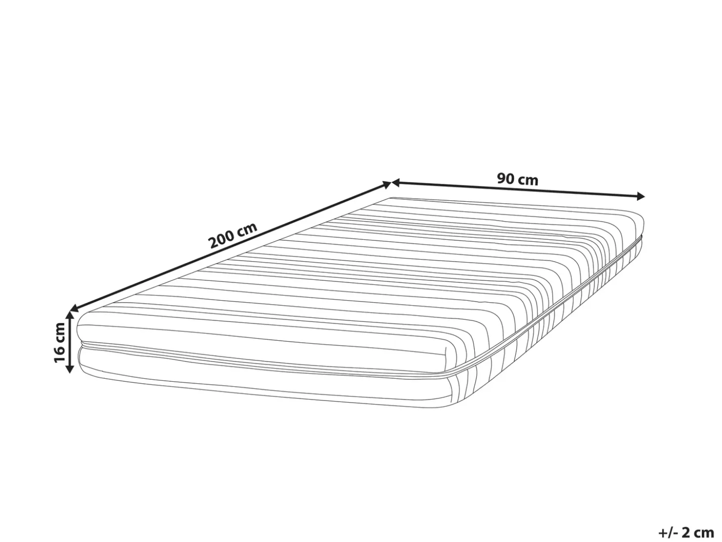 Clearance Materac piankowy ENCHANT H2/3 średnio twardy 90 x 200 cm Dzieci Materace Dziecięce|Materace Dziecięce