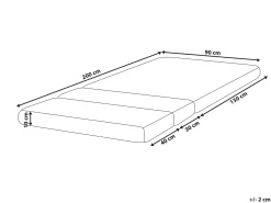 Online Materac piankowy na łóżko rozsuwane CLEVER H2/3 średnio twardy 90 x 130/160/200 cm Dzieci Materace Piankowe|Wszystkie Materace