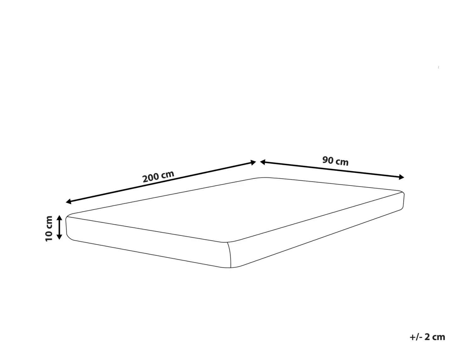 Materac piankowy PICCOLO H2/3 średnio twardy 90 x 200 cm