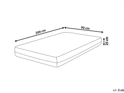 New Materac termoelastyczny żelowy SPONGY H2/3 średnio twardy 90 x 200 cm Dzieci Materace Dziecięce|Materace Dziecięce
