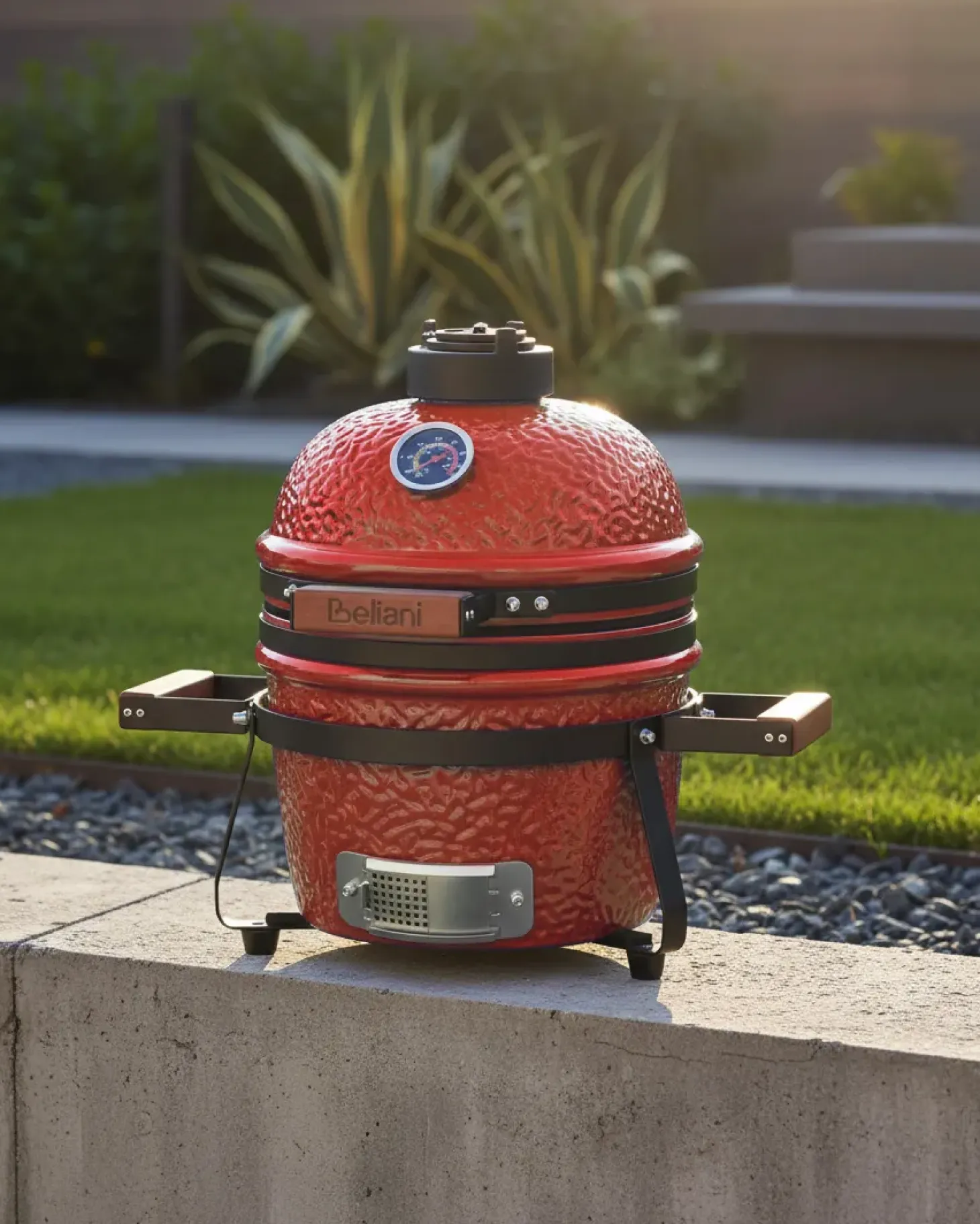 Mini grill węglowy KAMADO Ceramika Czerwony