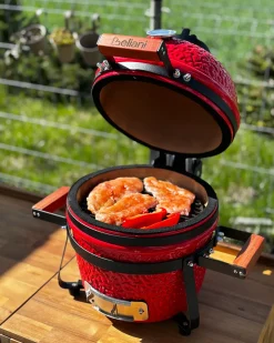Mini grill węglowy KAMADO Ceramika Czerwony