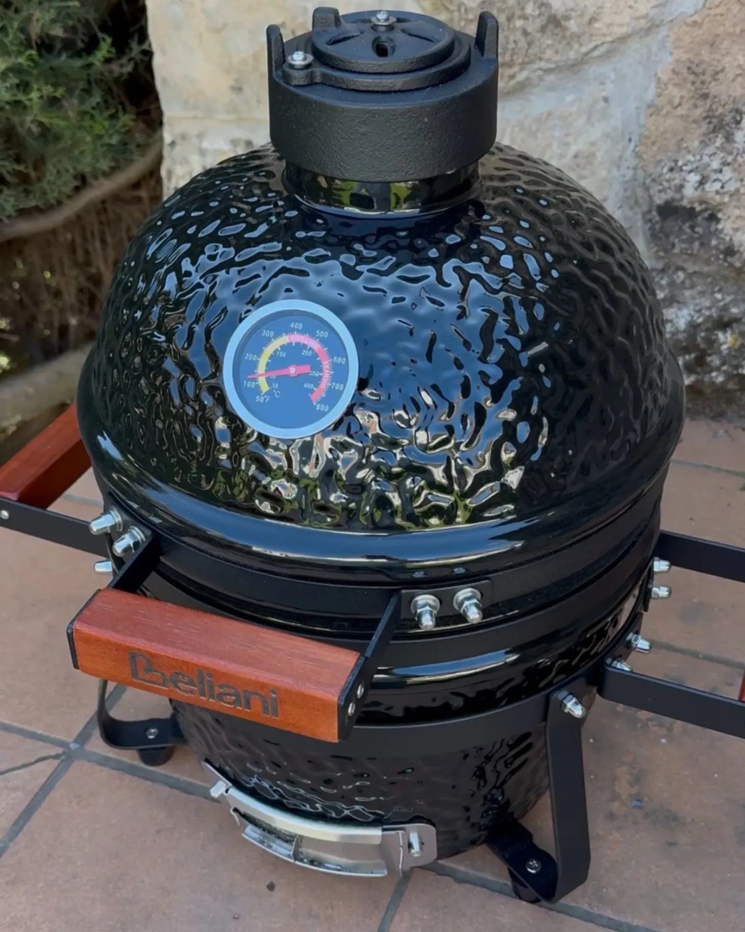 Mini grill węglowy KAMADO Ceramika Czarny
