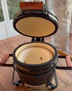 Mini grill węglowy KAMADO Ceramika Czarny