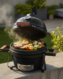 Mini grill węglowy KAMADO Ceramika Czarny