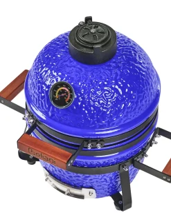Mini grill węglowy KAMADO Ceramika Niebieski