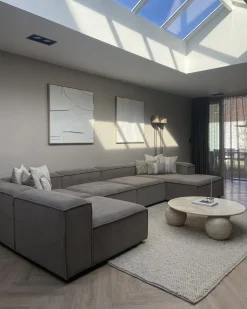 Outlet Moduł narożny ARDAL Prawostronny Jasnobrązowy Sztruks Sofy Modułowe|Kolekcje Sof