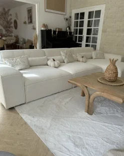 Outlet Moduł narożny HELLNAR Złamana biel Boucle Sofy Modułowe|Kolekcje Sof