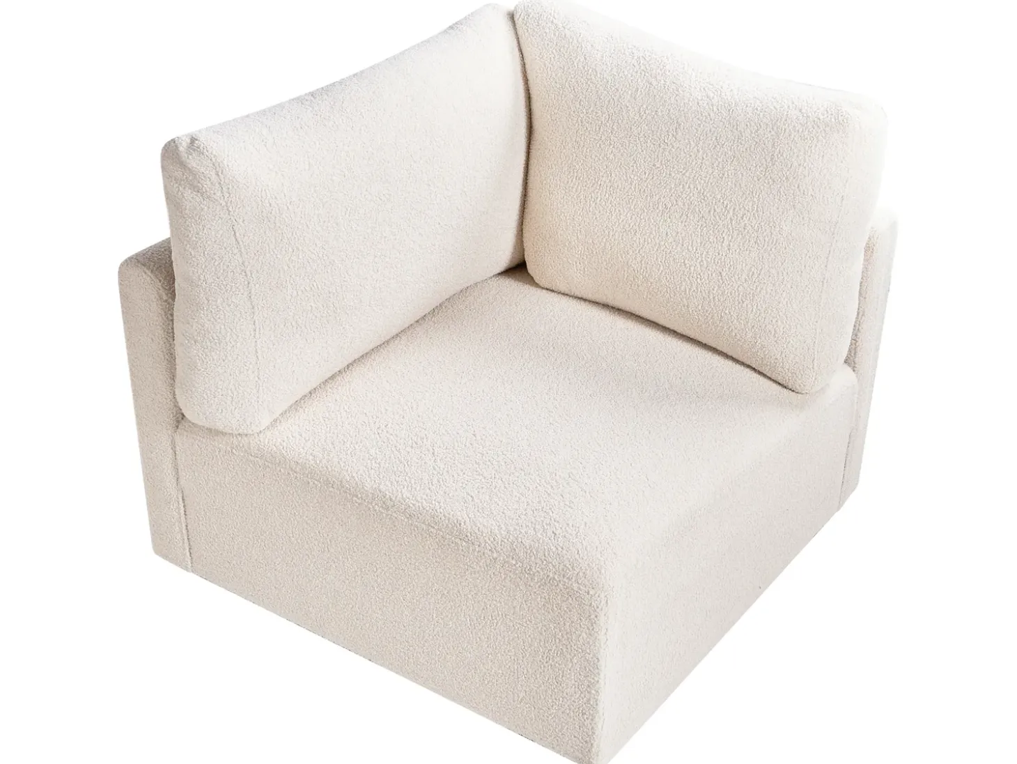 New MESNALI Złamana biel Boucle Sofy Modułowe|Kolekcje Sof