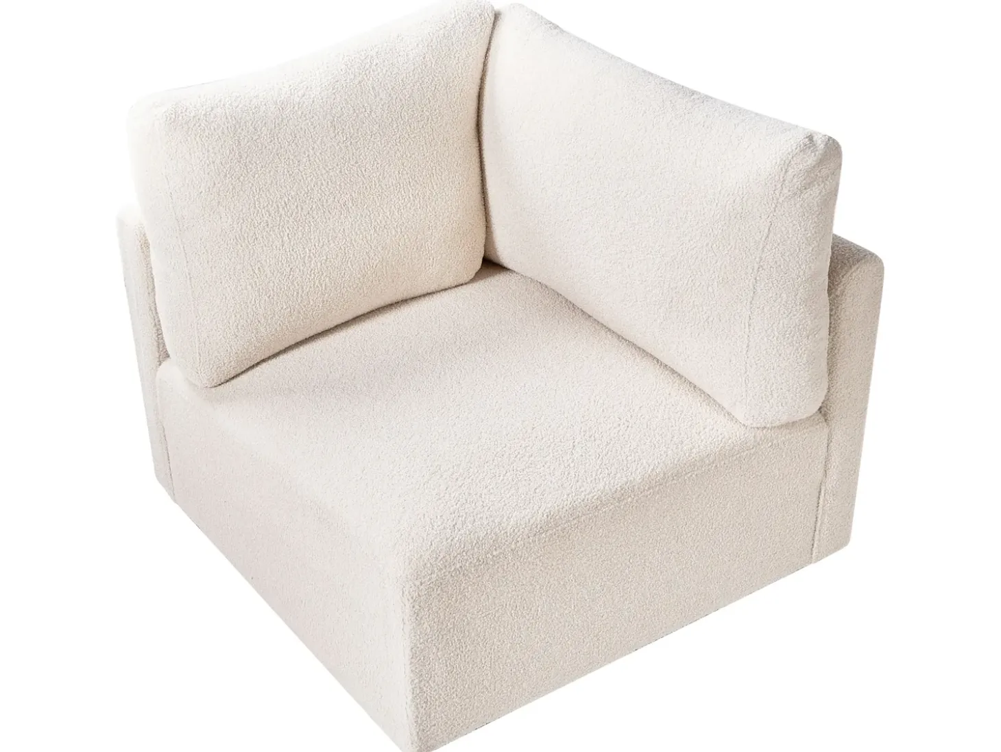 New MESNALI Złamana biel Boucle Sofy Modułowe|Kolekcje Sof