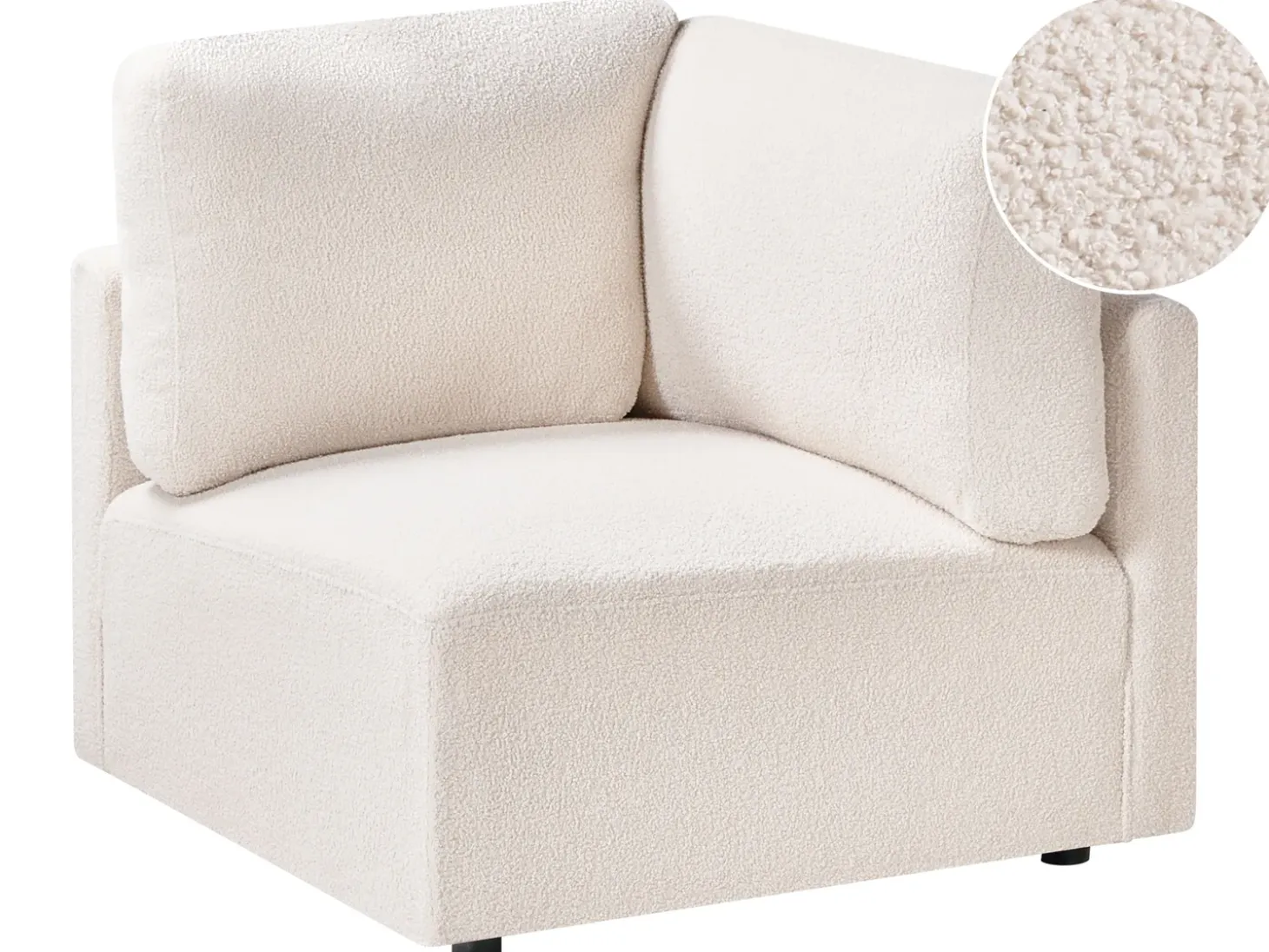 New MESNALI Złamana biel Boucle Sofy Modułowe|Kolekcje Sof
