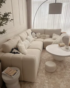 New KIVVIK Złamana biel Boucle Sofy Modułowe|Kolekcje Sof