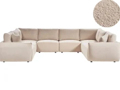Outlet MESNALI Beżowy Boucle Sofy Modułowe|Kolekcje Sof