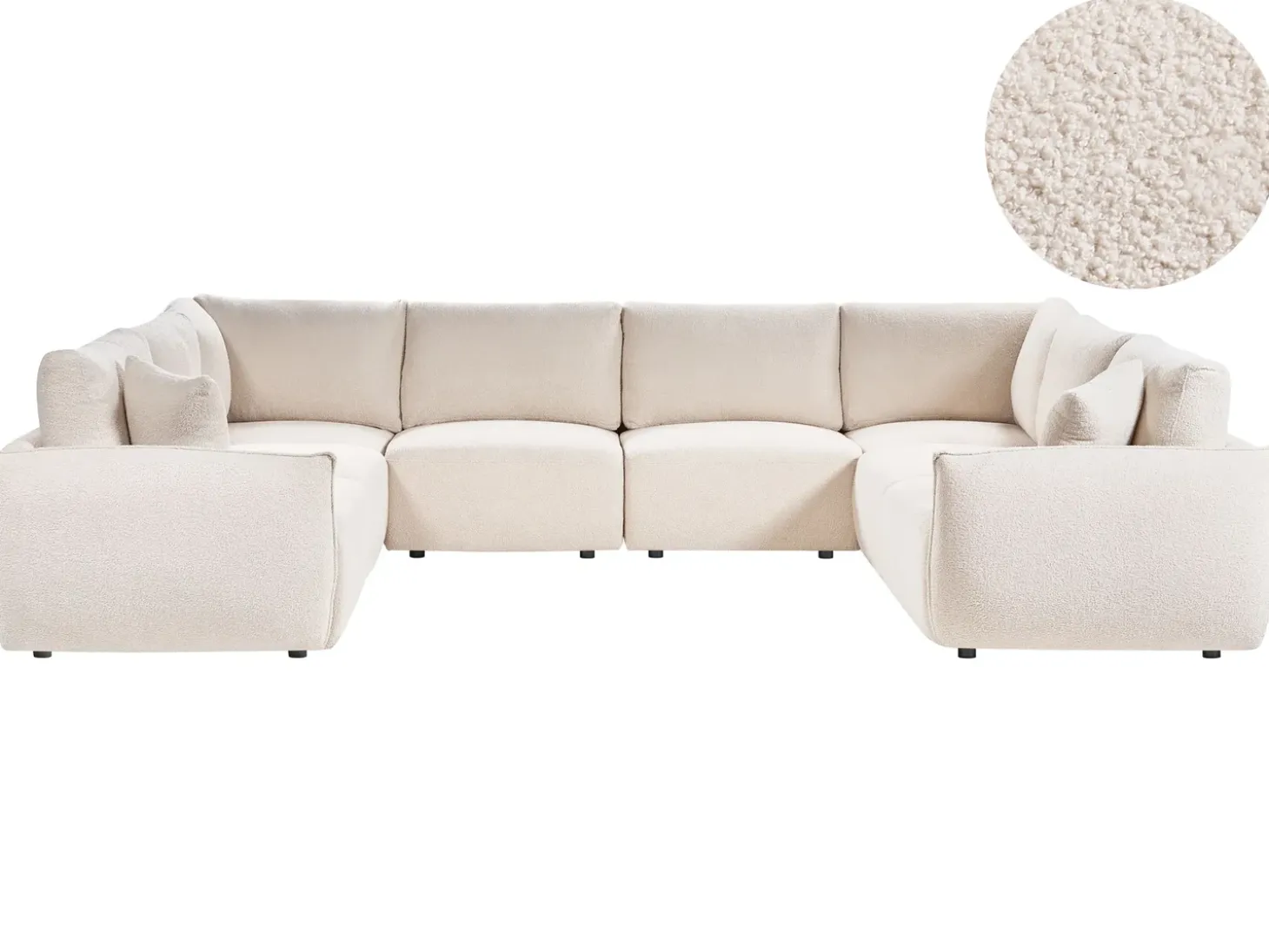 Outlet MESNALI Złamana biel Boucle Sofy Modułowe|Kolekcje Sof