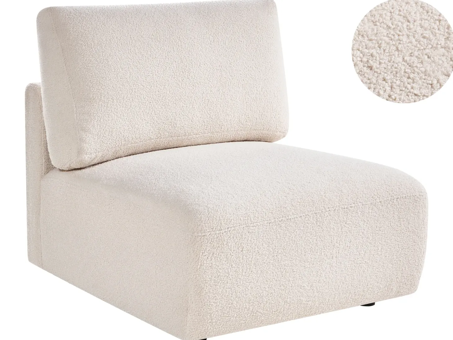 Outlet MESNALI Złamana biel Boucle Sofy Modułowe|Kolekcje Sof