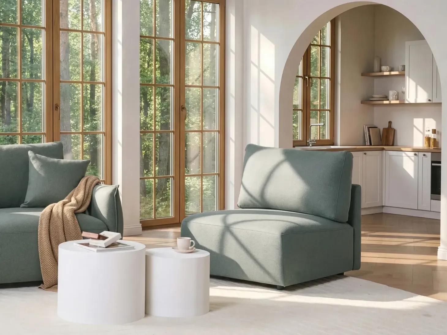 Outlet MESNALI Zielony Sofy Modułowe|Kolekcje Sof
