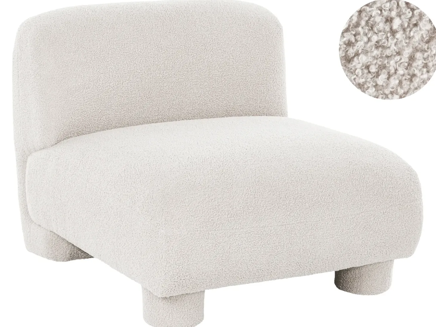 Outlet MJALBI Złamana biel Boucle Sofy Modułowe|Kolekcje Sof