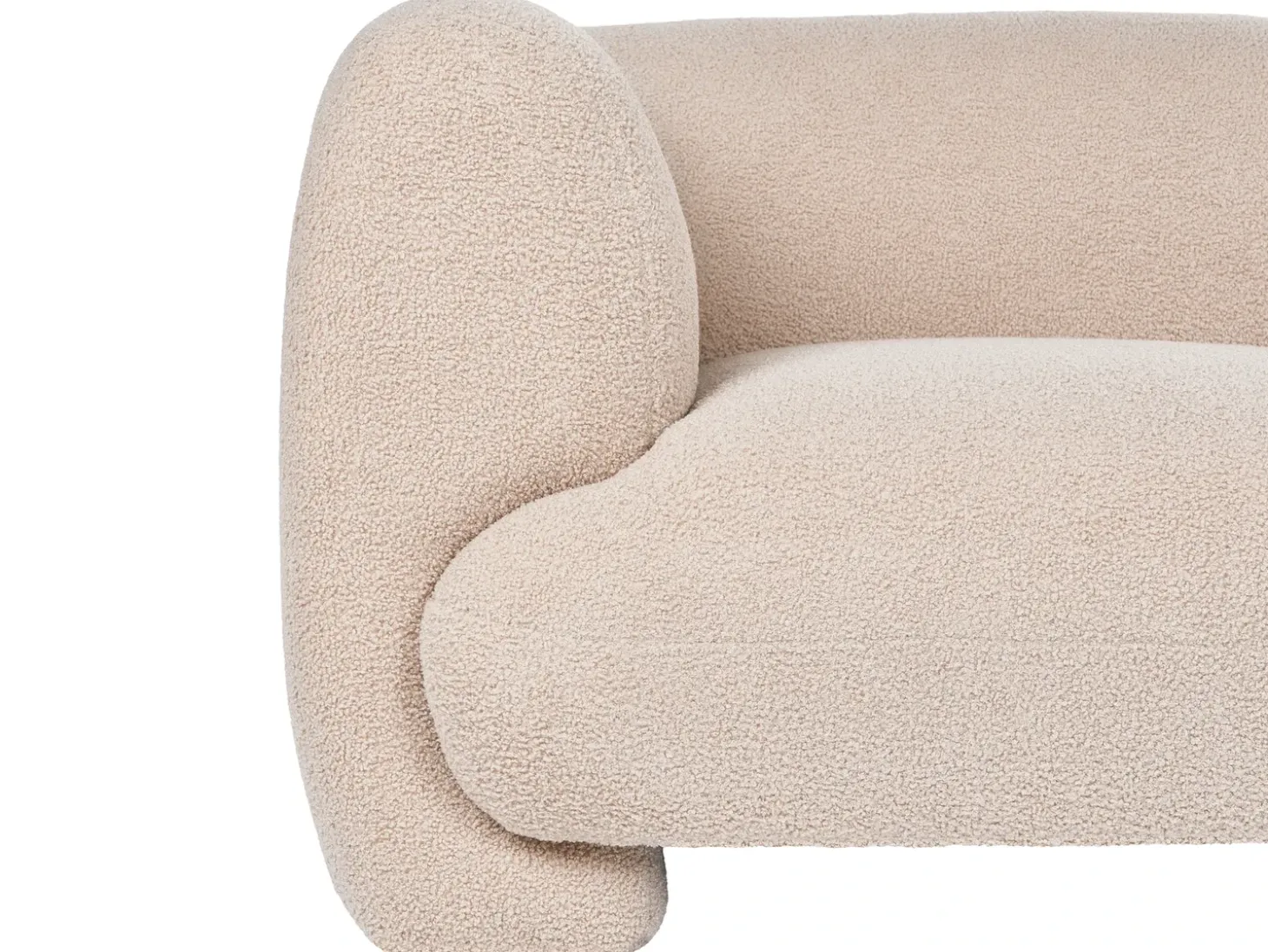 Outlet Modułowy komplet wypoczynkowy dla 4 osób MJALBI Boucle Sofy Tapicerowane|Sofy Modułowe