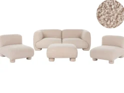 Outlet Modułowy komplet wypoczynkowy dla 4 osób MJALBI Boucle Sofy Tapicerowane|Sofy Modułowe