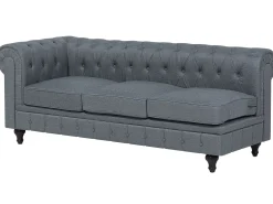 Narożnik dla 6 osób CHESTERFIELD Szary Lewostronny