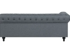 Narożnik dla 6 osób CHESTERFIELD Szary Lewostronny