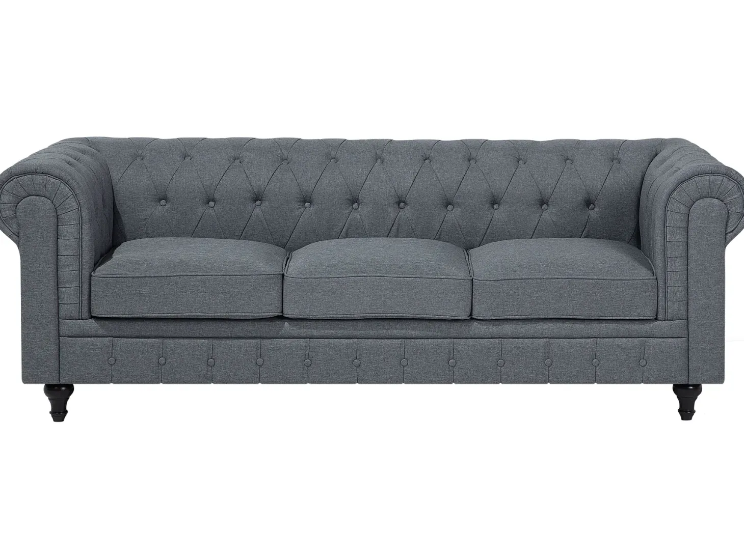 Narożnik dla 6 osób CHESTERFIELD Szary Lewostronny