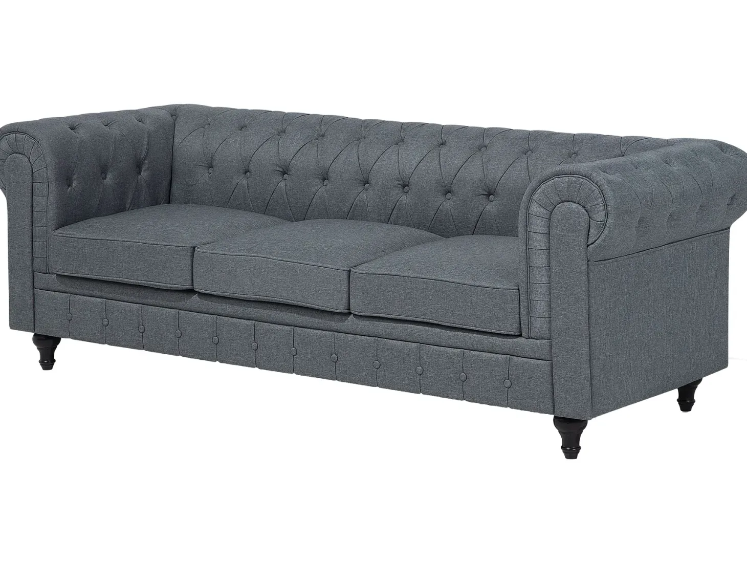 Narożnik dla 6 osób CHESTERFIELD Szary Lewostronny