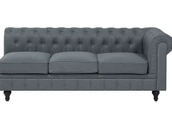 Narożnik dla 6 osób CHESTERFIELD Szary Prawostronny