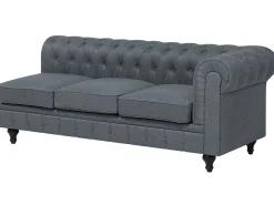 Narożnik dla 6 osób CHESTERFIELD Szary Prawostronny
