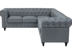 Narożnik dla 6 osób CHESTERFIELD Szary Prawostronny