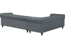 Narożnik dla 6 osób CHESTERFIELD Szary Prawostronny