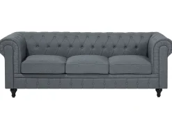 Narożnik dla 6 osób CHESTERFIELD Szary Prawostronny