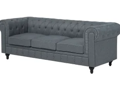 Narożnik dla 6 osób CHESTERFIELD Szary Prawostronny