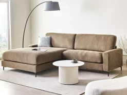 Narożnik dla 3 osób MALOY Brązowy Prawostronny