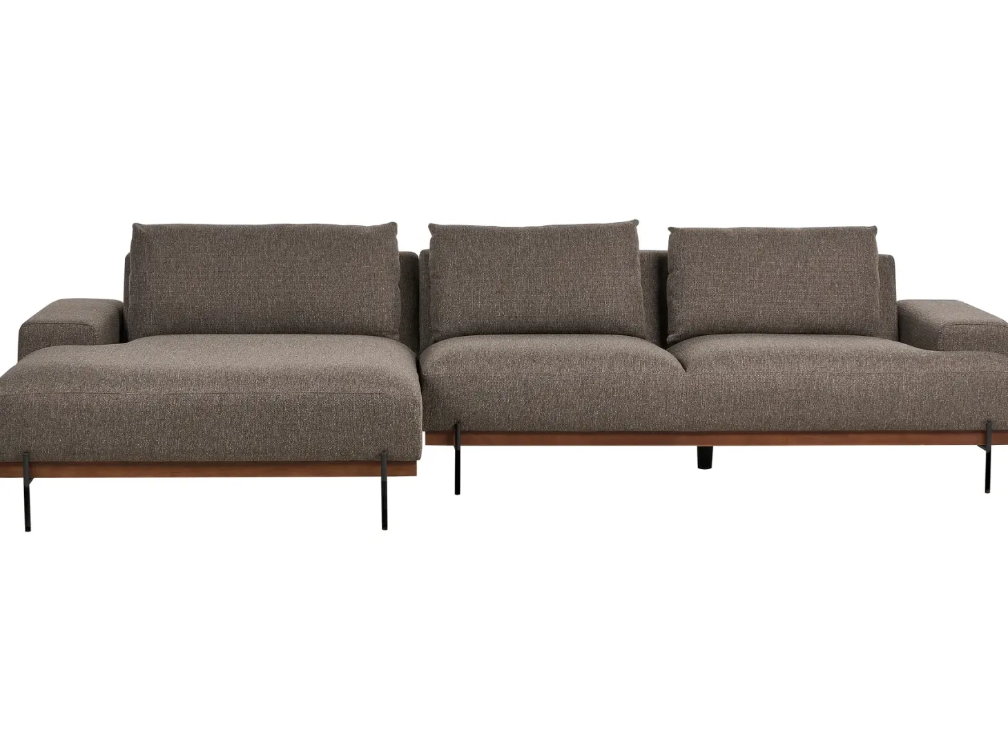 Narożnik dla 4 osób MARIFERD Brązowy Prawostronny