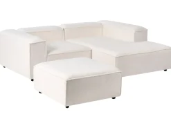 Clearance Narożnik modułowy dla 2 osób ARDAL Boucle Złamana biel z otomaną Lewostronny Sofy Tapicerowane|Sofy Dwuosobowe