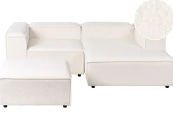 Clearance Narożnik modułowy dla 2 osób ARDAL Boucle Złamana biel z otomaną Lewostronny Sofy Tapicerowane|Sofy Dwuosobowe