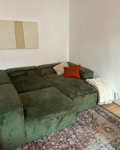 Narożnik modułowy dla 4 osób ARDAL Lewostronny Zielony Sztruks
