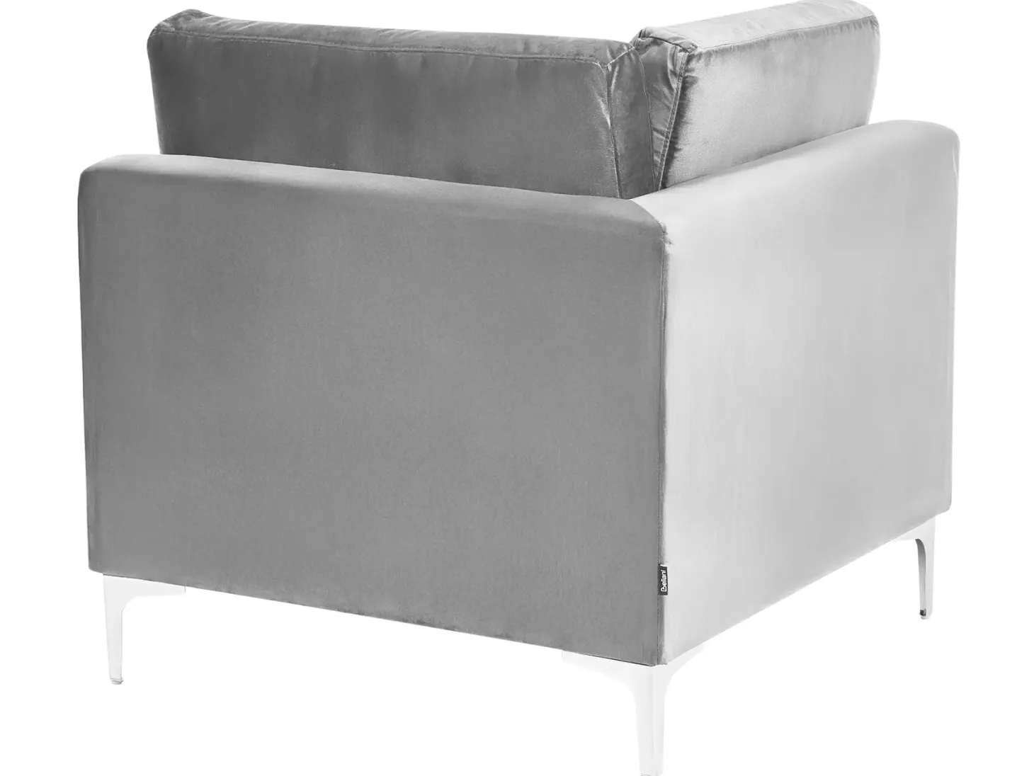 Narożnik modułowy dla 4 osób EVJA Lewostronny Szary Welur z otomaną