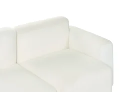 Narożnik modułowy dla 3 osób HEDE Boucle Biały Prawostronny