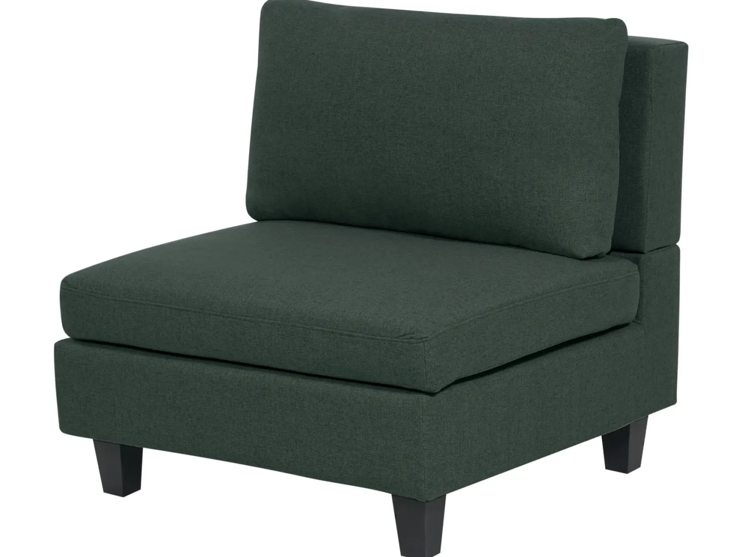 Narożnik modułowy dla 4 osób UNSTAD Prawostronny Ciemnozielony z otomaną