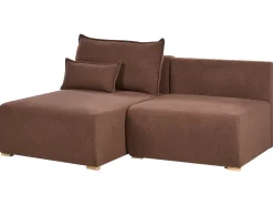 Narożnik modułowy NERBO Boucle Brązowy Prawostronny