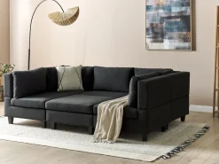 Outlet Narożnik modułowy w kształcie U dla 5 osób UNSTAD z otomaną Sofy Tapicerowane|Sofy Modułowe